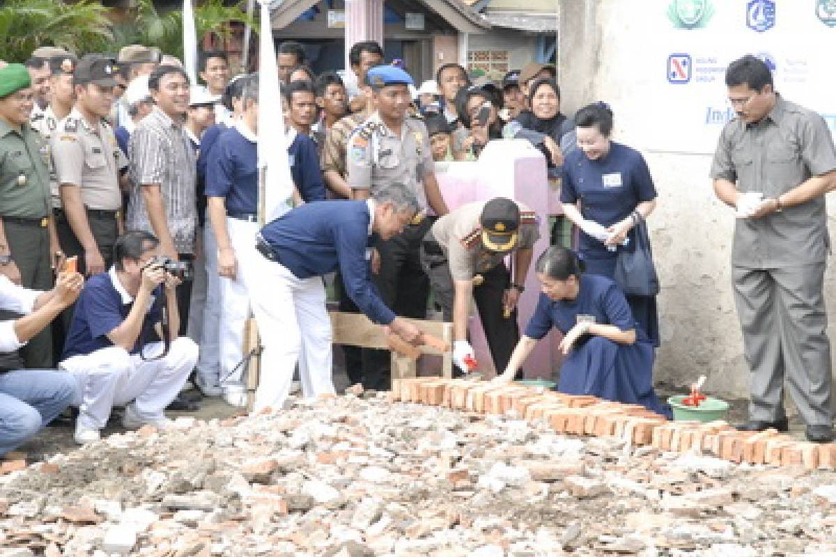 Peletakan Batu Pertama Program Bebenah Kampung Tzu Chi di Cilincing