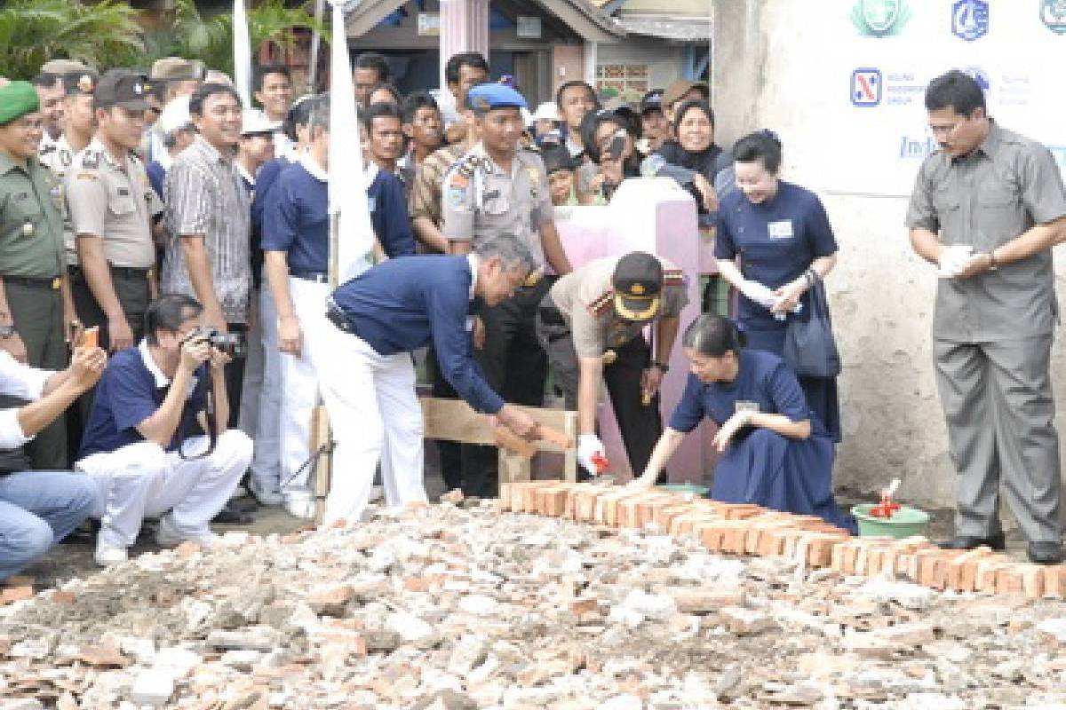 Peletakan Batu Pertama Program Bebenah Kampung Tzu Chi di Cilincing