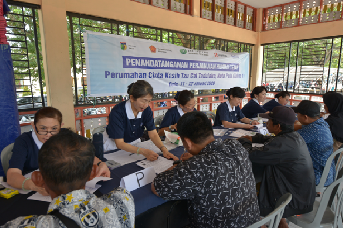 Penandatanganan Perjanjian Rumah Cinta Kasih Tzu Chi di Palu