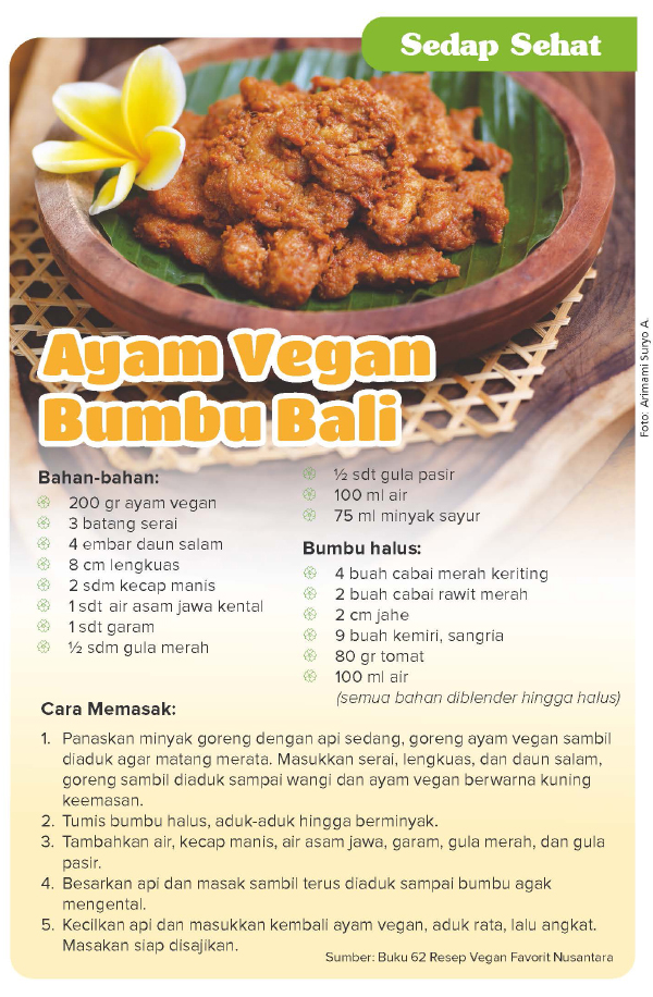 Ayam Vegan Bumbu Bali