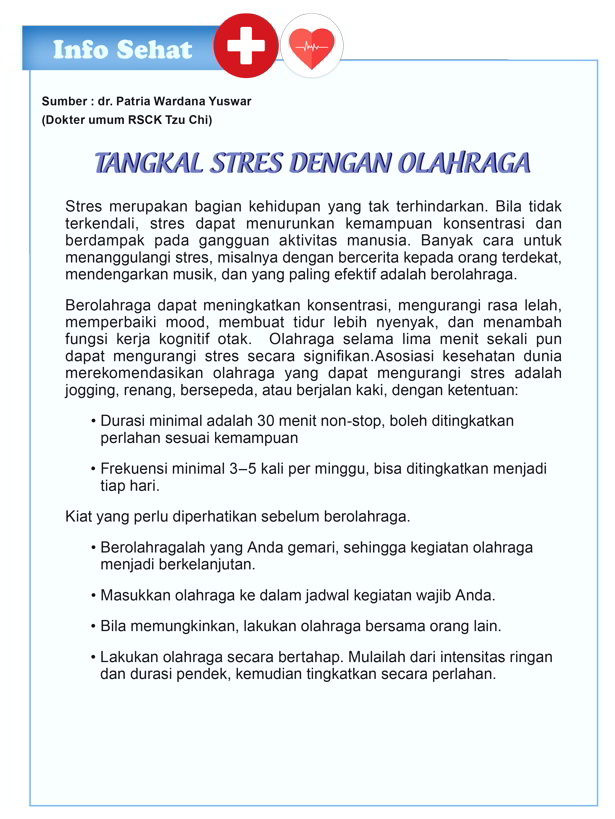 Tangkal Stres dengan Olahraga