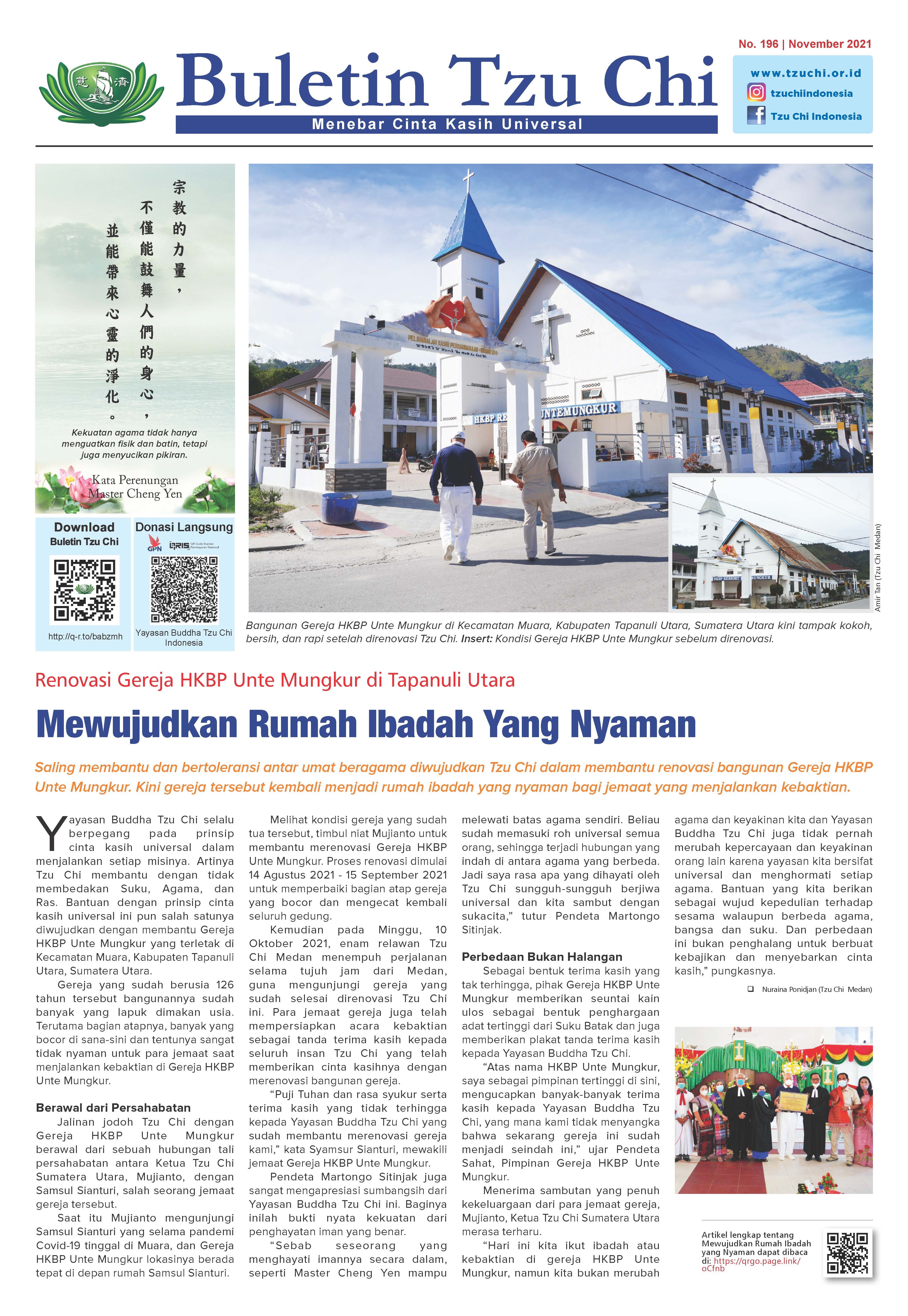 Buletin Tzu Chi Edisi 196 November 2021