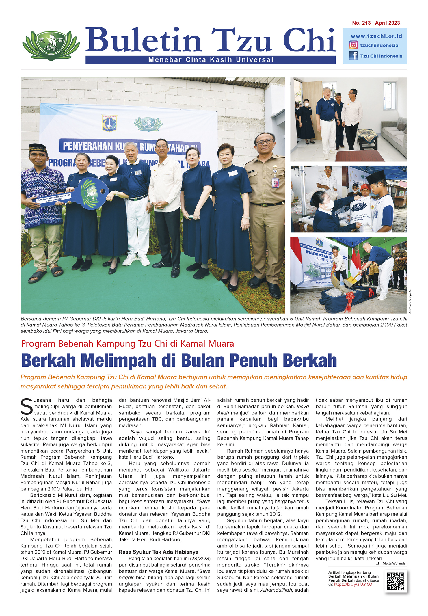 Buletin Tzu Chi Edisi 213 April 2023