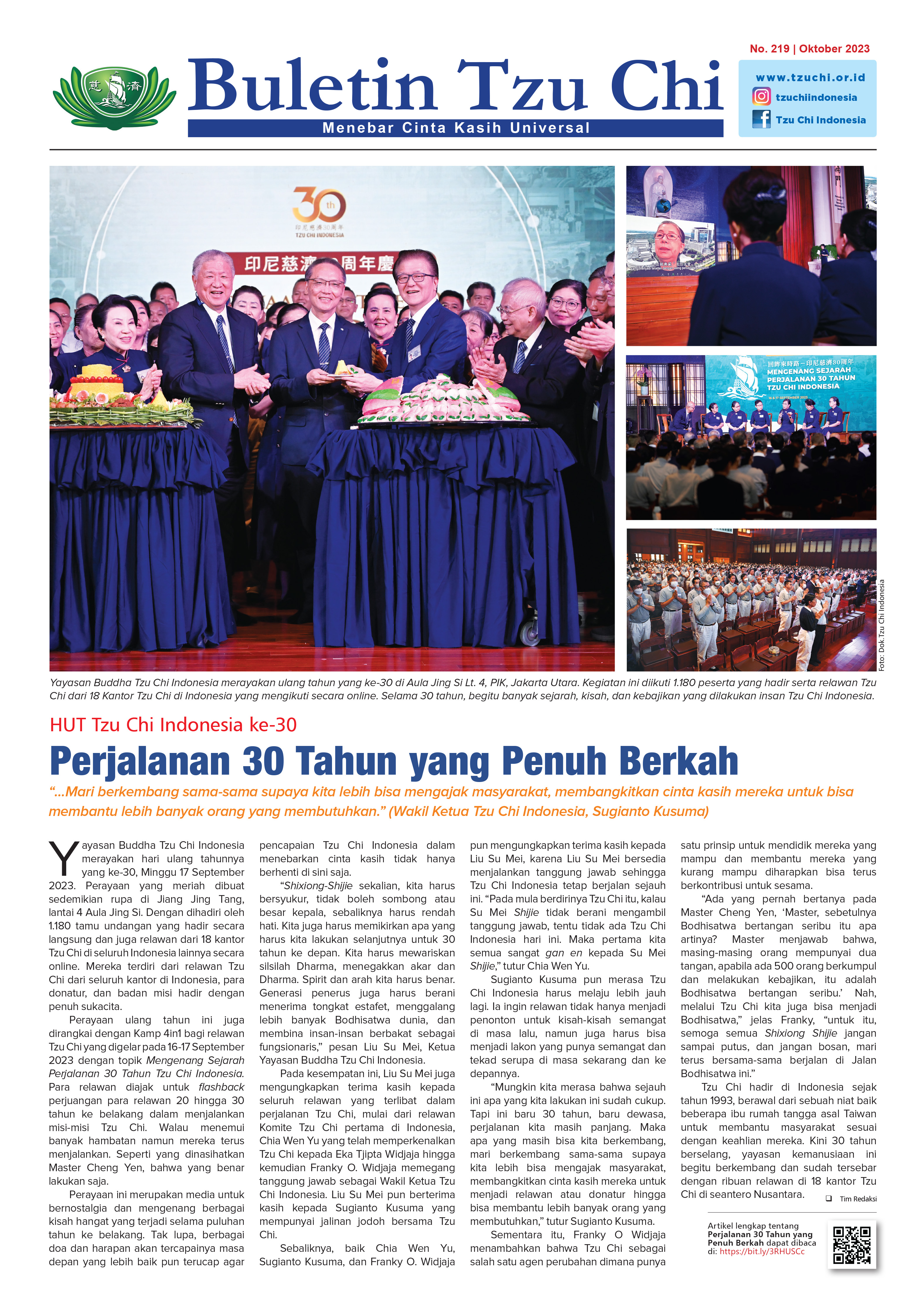 Buletin Tzu Chi Edisi 219 Oktober 2023