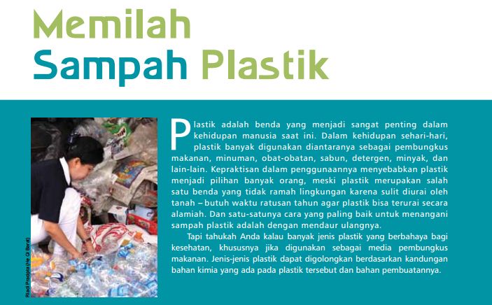 Memilah Sampah Plastik