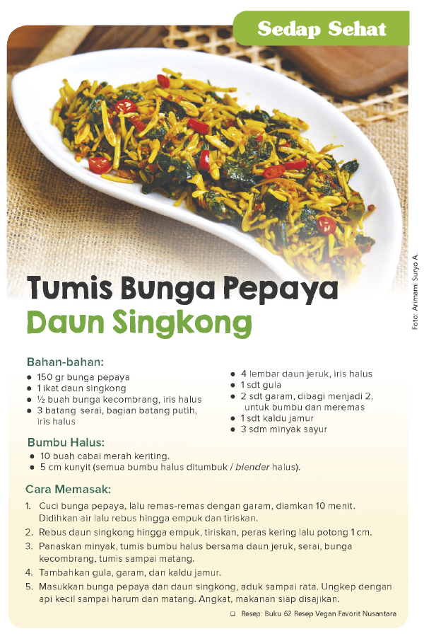 Tumis Bunga Pepaya Daun Singkong