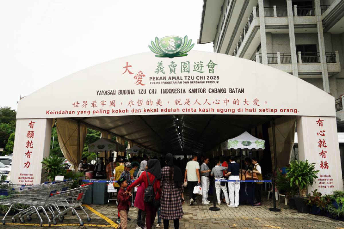 Dari Kantong Kain hingga Alat Makan Sendiri, Misi Hijau Pekan Amal Tzu Chi Batam 