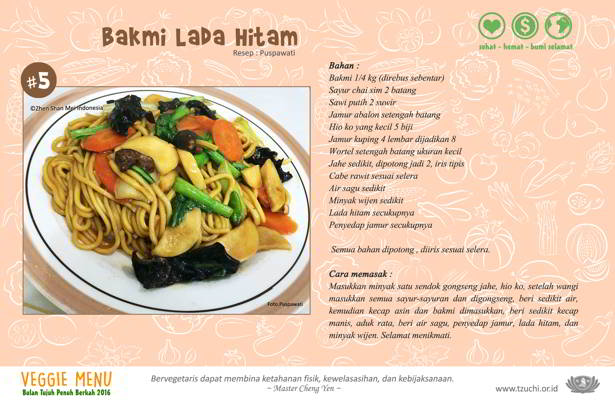 Veggie Menu Bulan Tujuh Penuh Berkah 2016