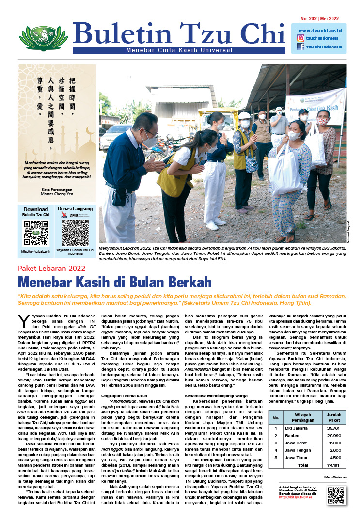 Buletin Tzu Chi Edisi 202 Mei 2022