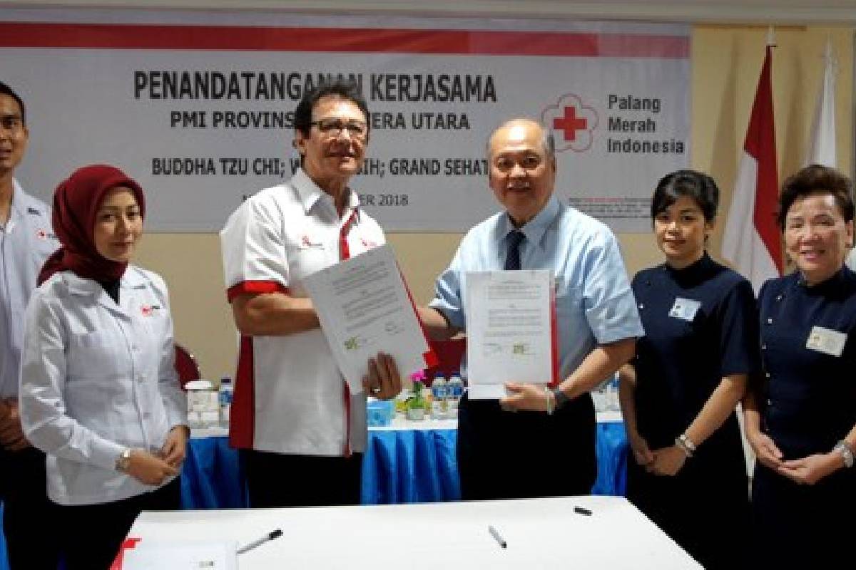 Tzu Chi Medan dan Palang Merah Indonesia Teken MoU Soal Donor Darah