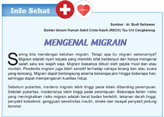 Info Sehat: Mengenal Migrain