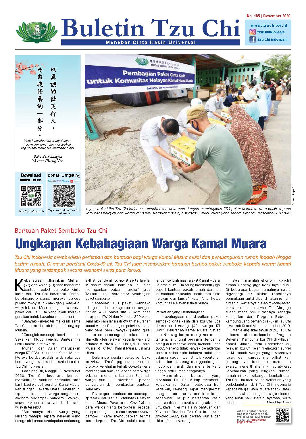 Buletin Tzu Chi Edisi 185 Desember 2020