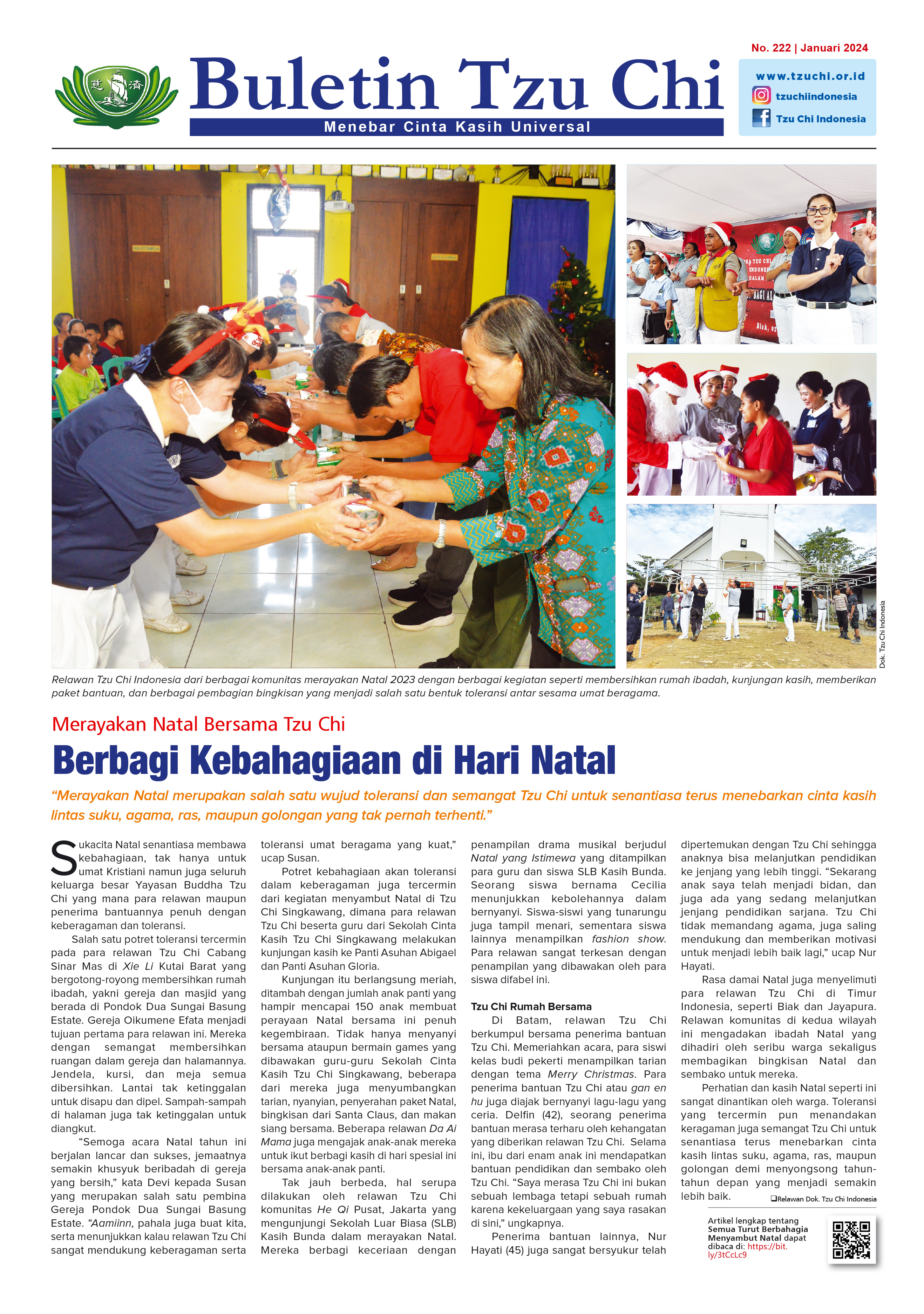 Buletin Tzu Chi Edisi 222 Januari 2024