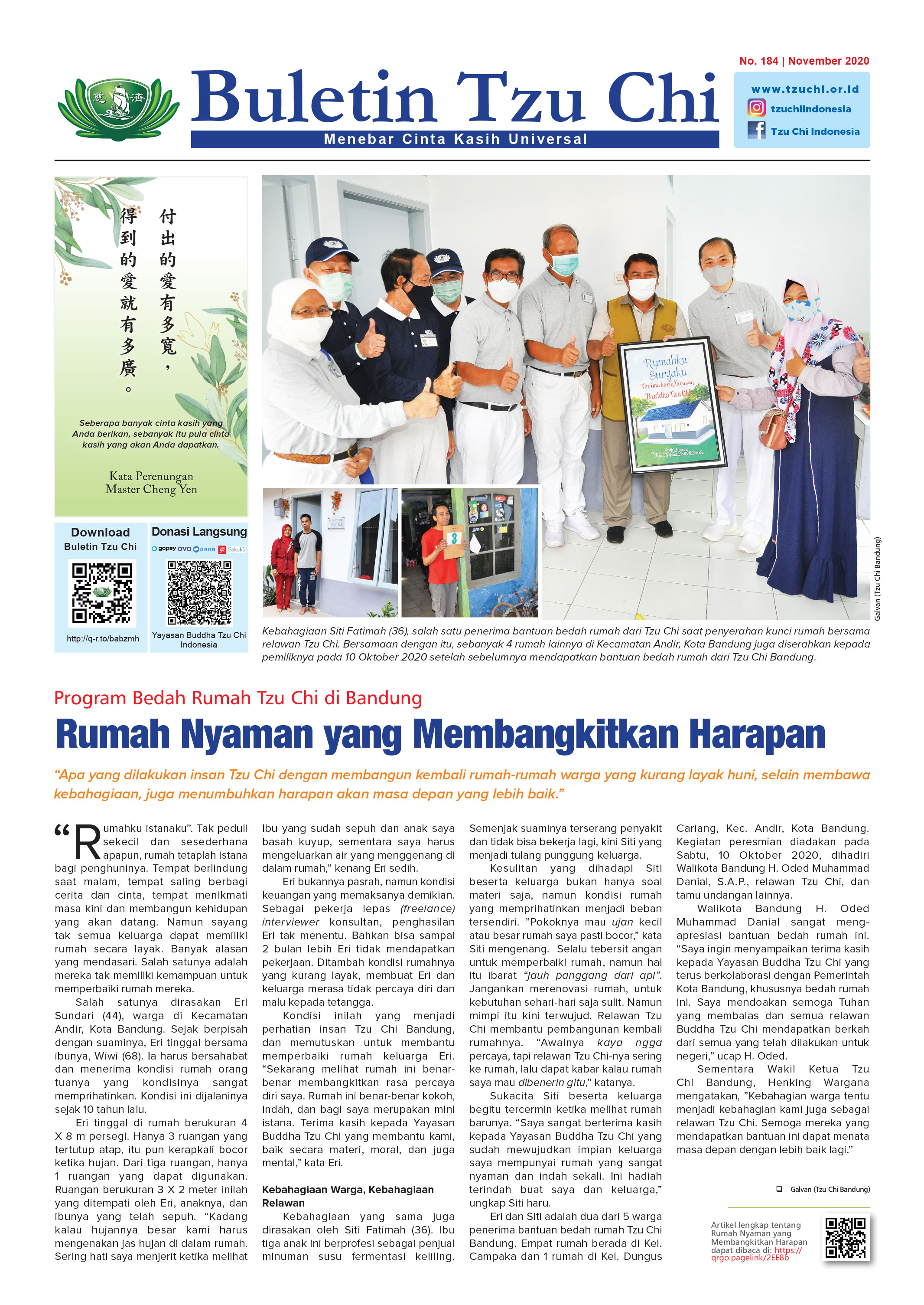 Buletin Tzu Chi Edisi 184 November 2020