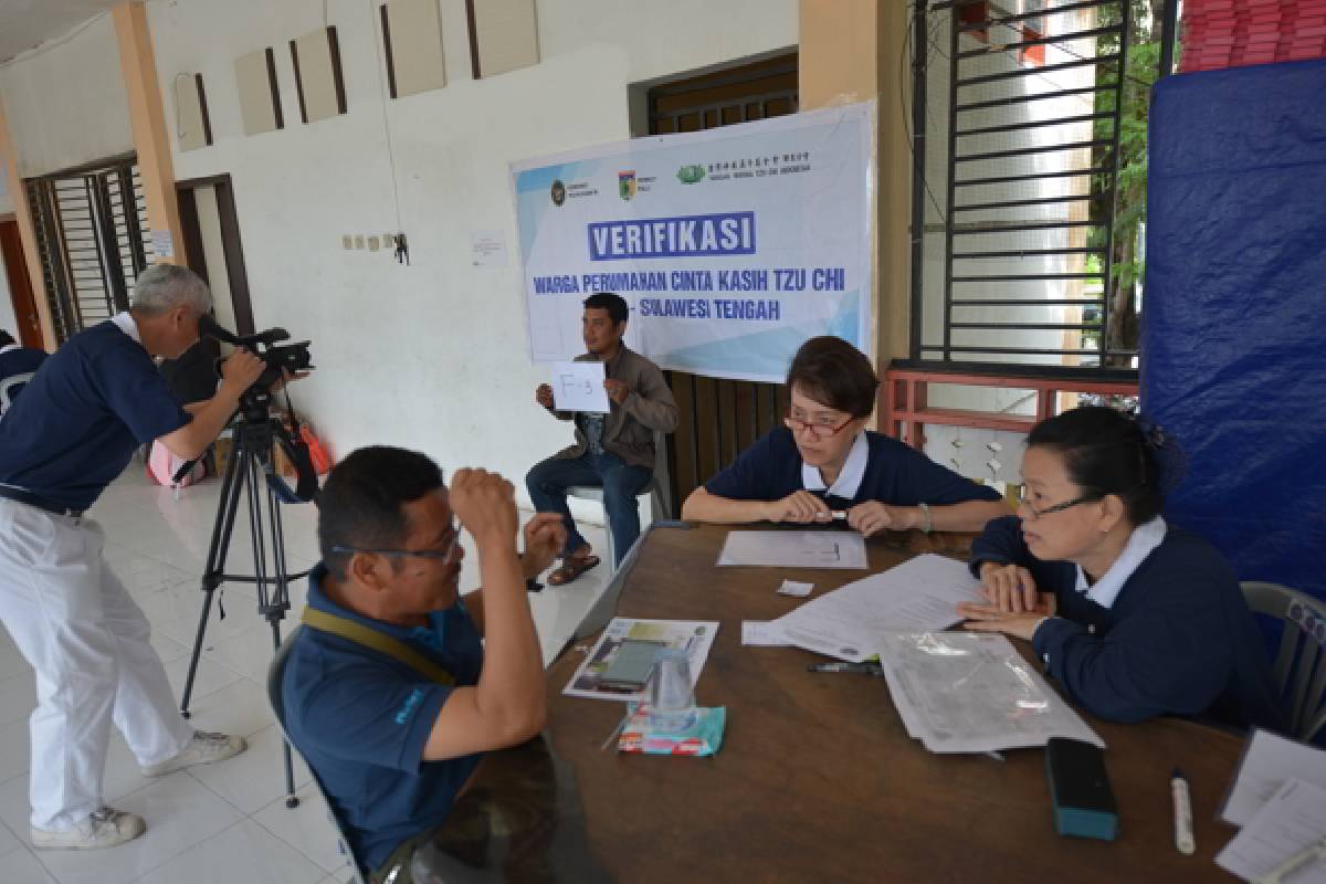 Verifikasi Calon Warga Perumahan Tzu Chi di Palu