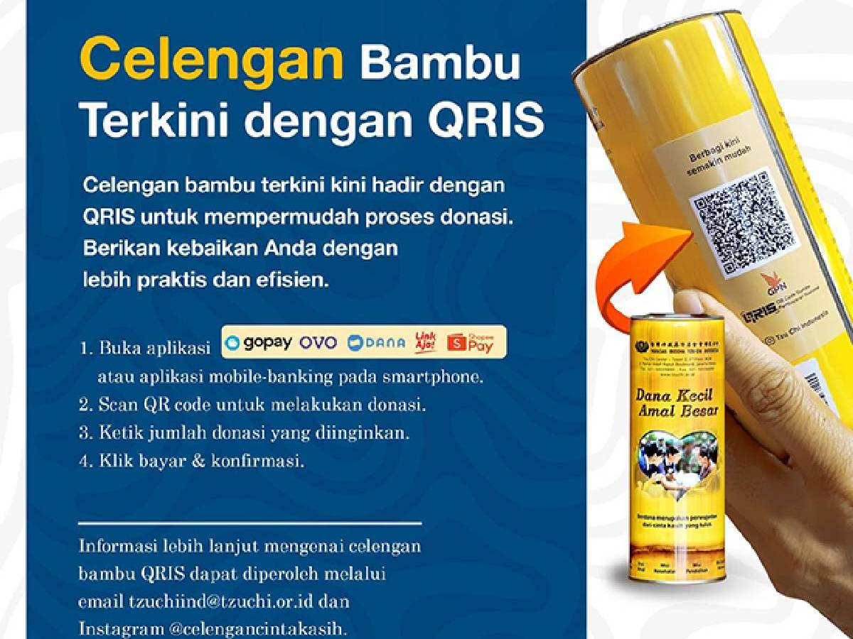 Celengan Bambu Terkini dengan QRIS