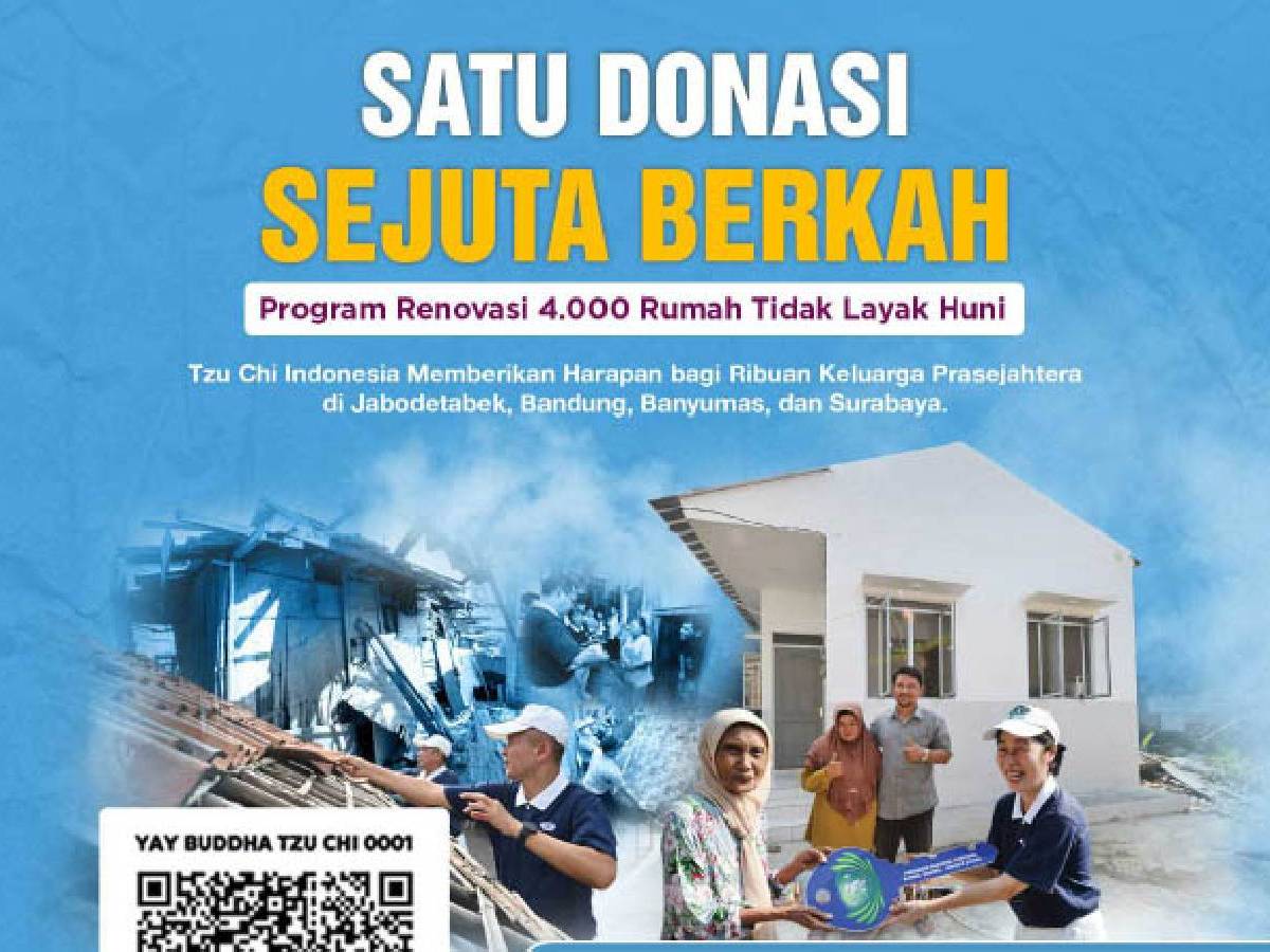 SATU DONASI SEJUTA BERKAH – Renovasi 4.000 Rumah Tidak Layak Huni