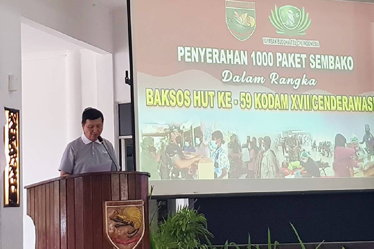 Seribu Paket Sembako untuk Masyarakat di Wilayah Kodam XVII/Cendrawasih
