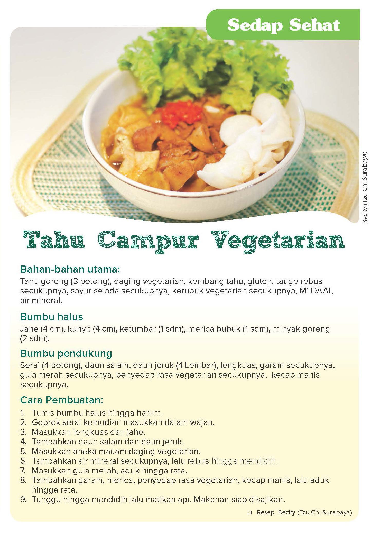 Tahu Campur Vegetarian