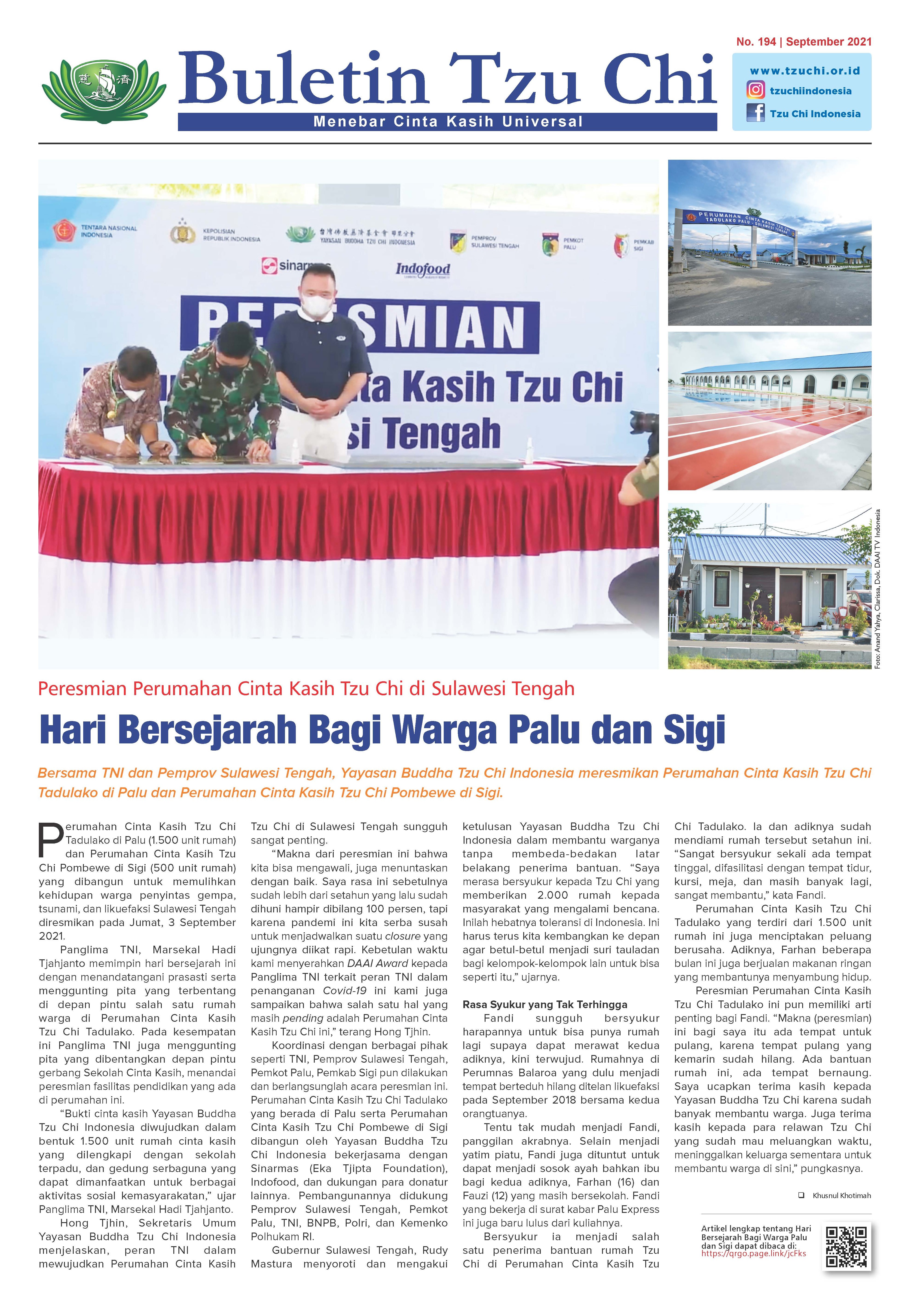 Buletin Tzu Chi Edisi 194 September 2021