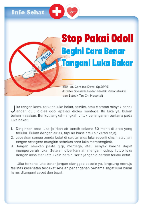 Stop Pakai Odol! Begini Cara Benar Tangani Luka Bakar