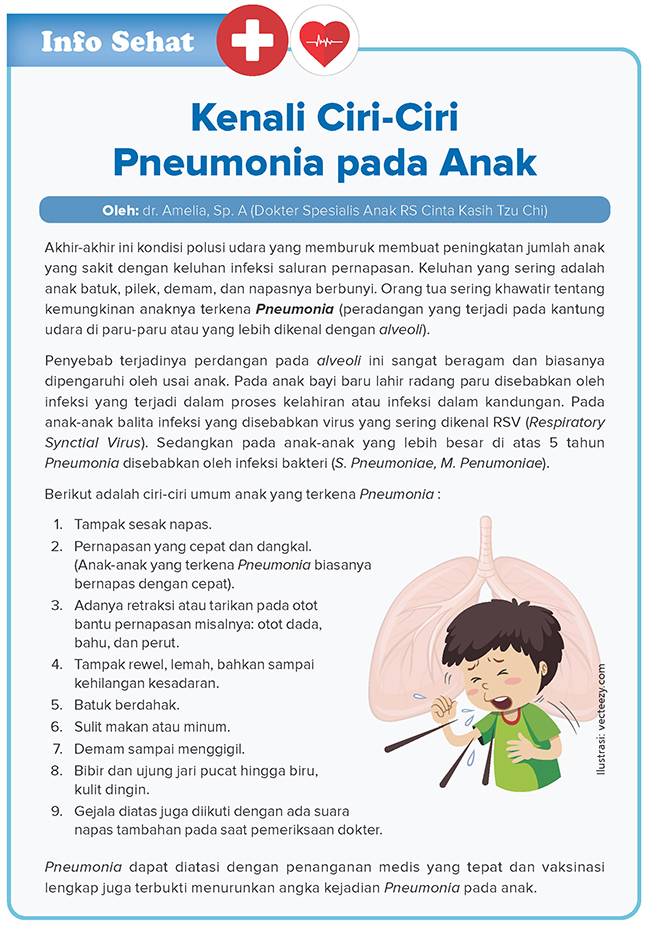 Kenali Ciri-Ciri Pneumonia pada Anak