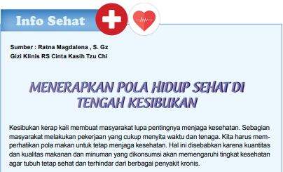 Menerapkan Pola Hidup Sehat di Tengah Kesibukan