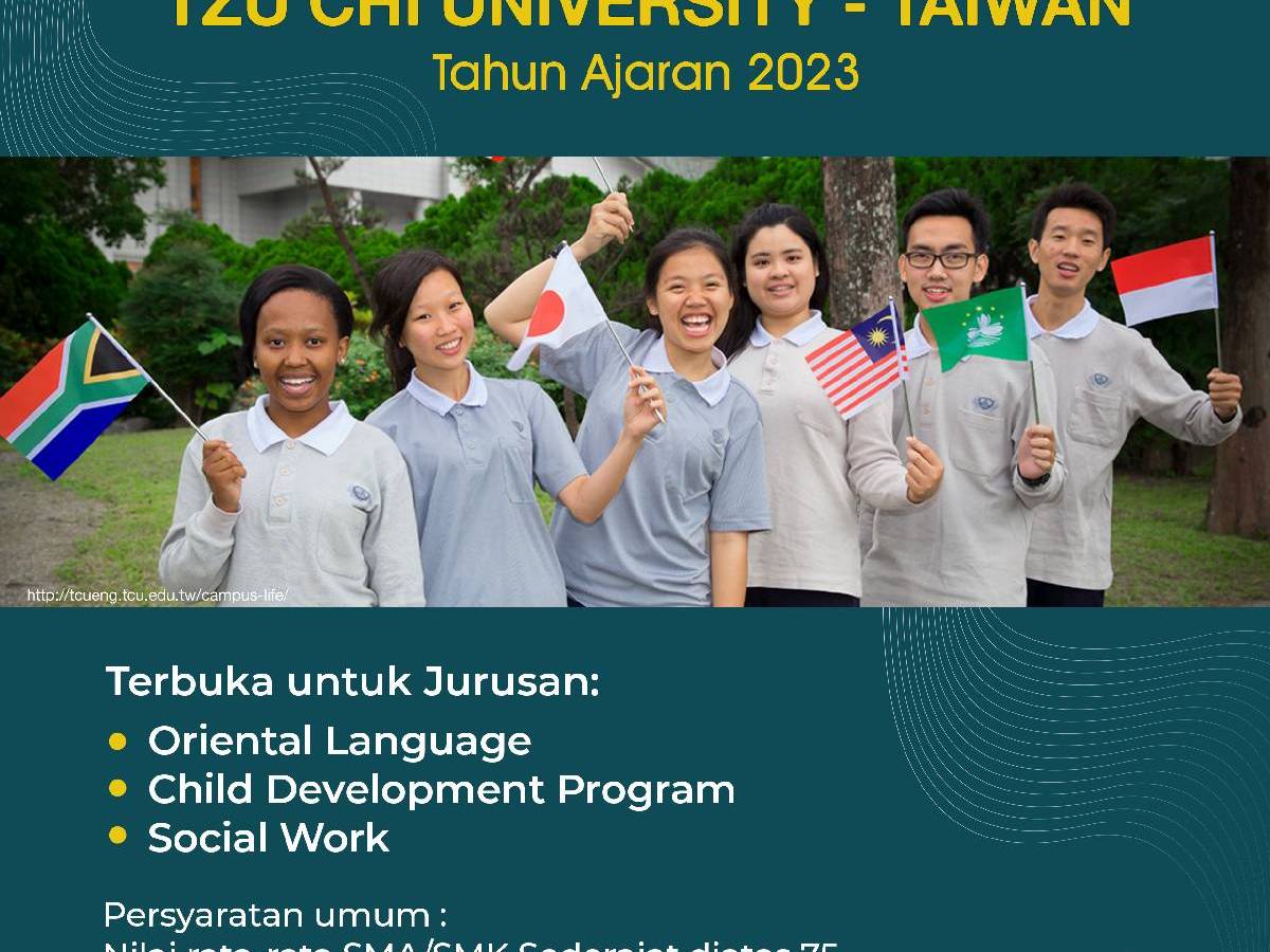 Beasiswa Karir/Ikatan Dinas Tzu Chi University Taiwan Tahun Ajaran 2023