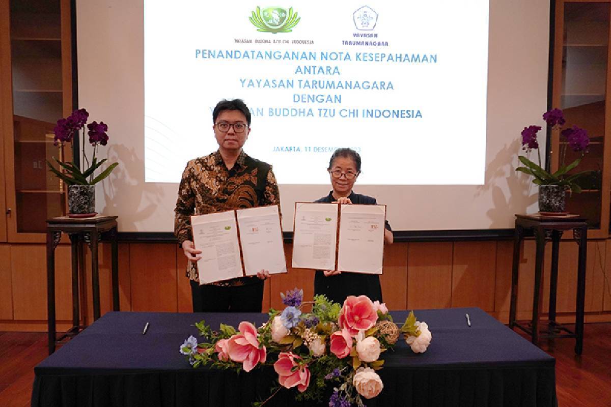 Tandatangani MoU, Tzu Chi Indonesia dan Yayasan Tarumanagara Siap Berkolaborasi 