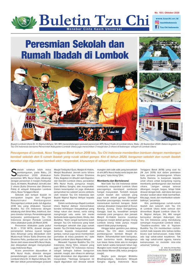 Buletin Tzu Chi Edisi 183 Oktober 2020