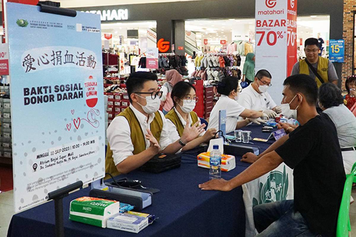 Bakti Sosial Donor Darah di Super Mall Binjai