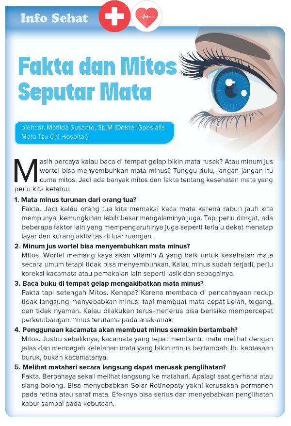Fakta dan Mitos Seputar Mata
