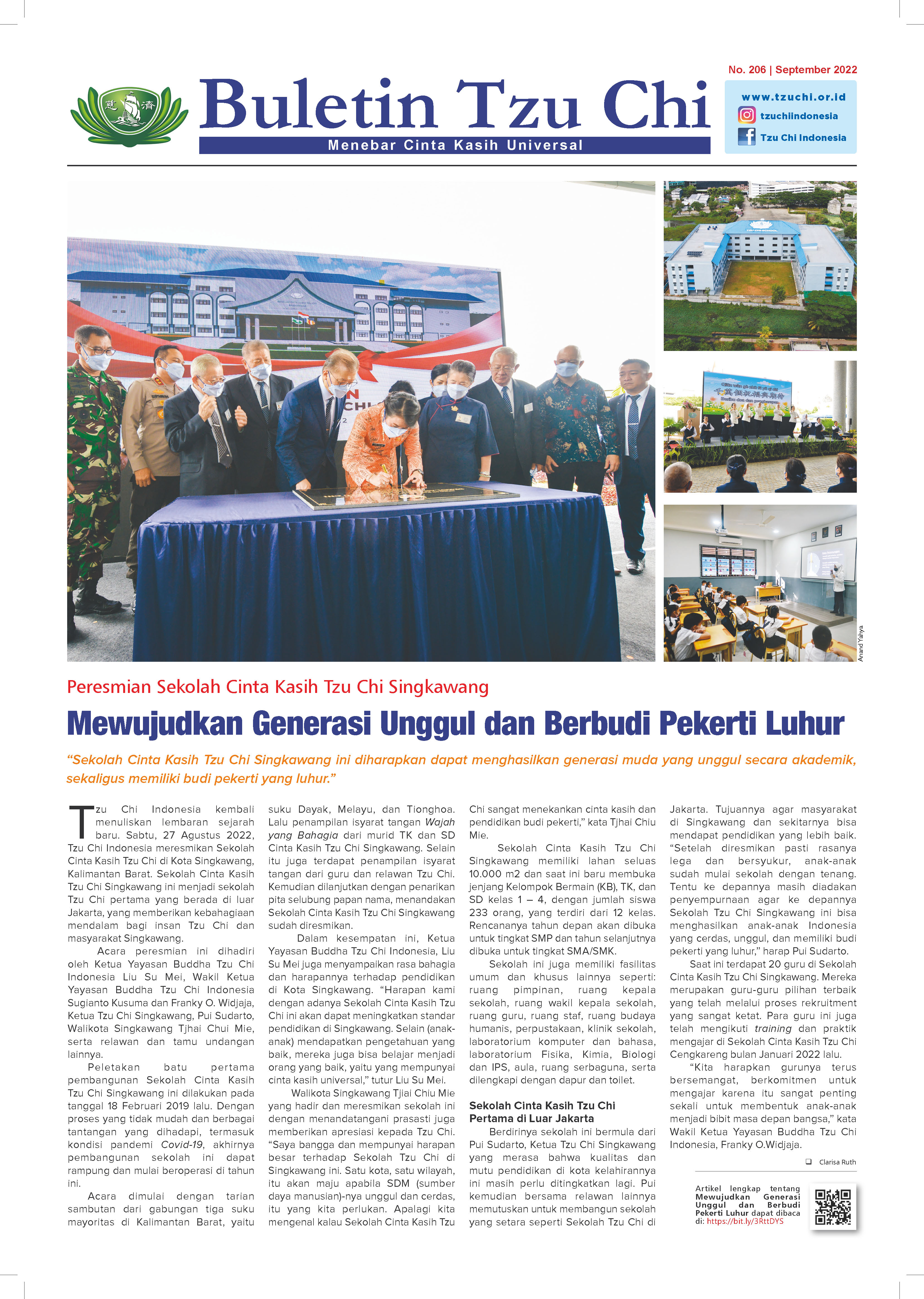 Buletin Tzu Chi Edisi 206 September 2022