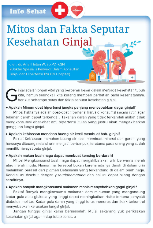 Mitos dan Fakta Seputar Kesehatan Ginjal