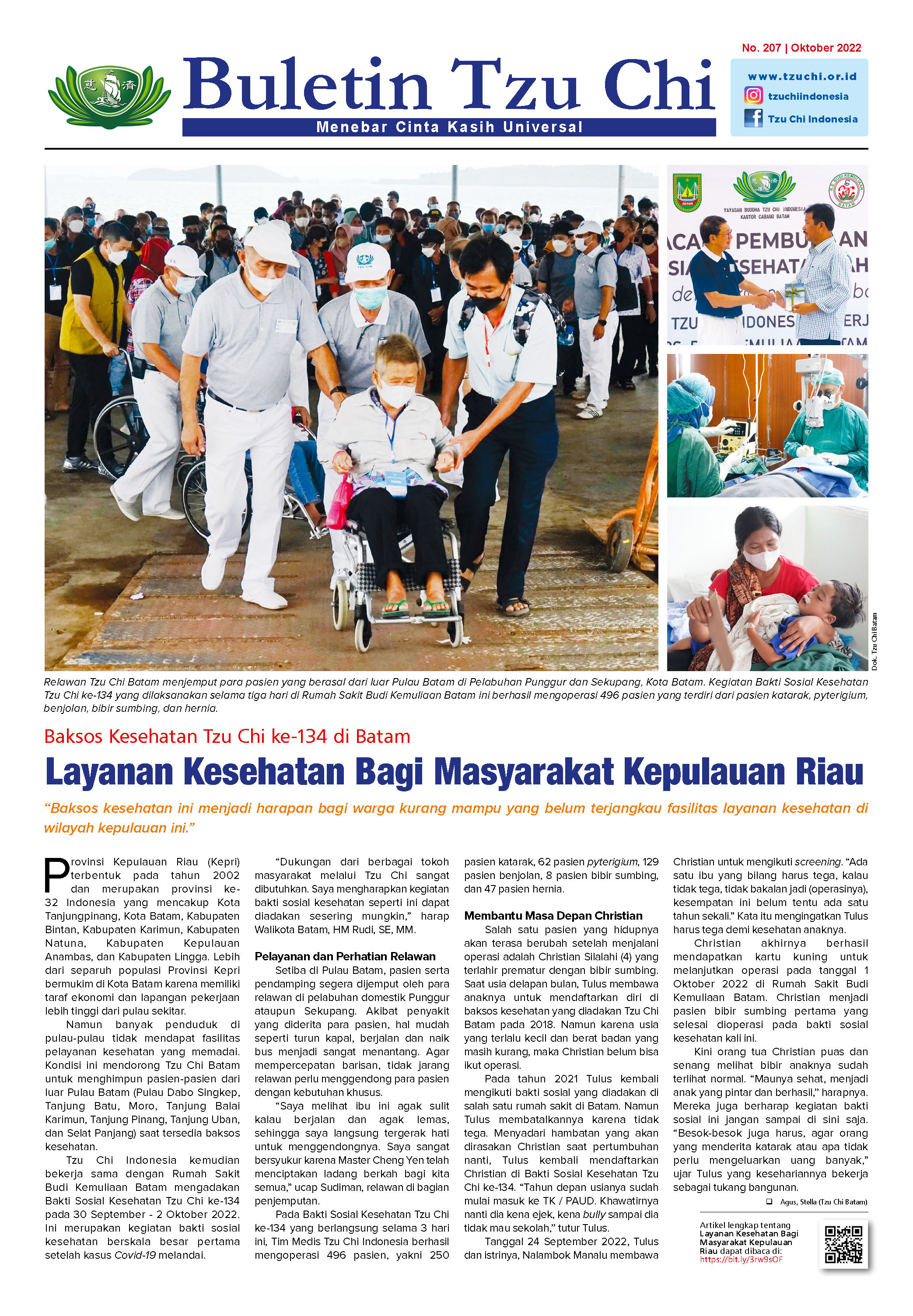 Buletin Tzu Chi Edisi 207 Oktober 2022