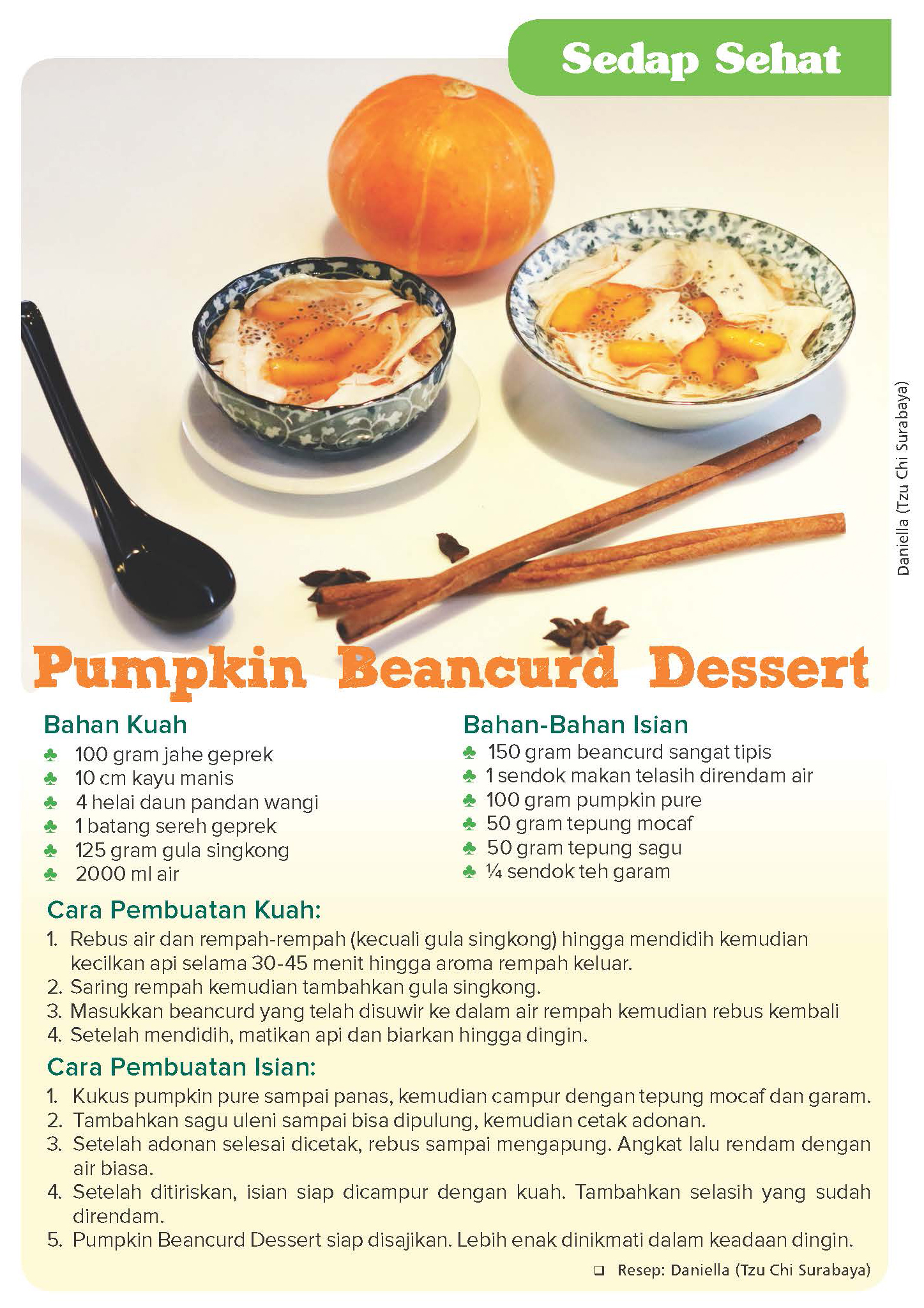 Pumpkin Beancurd Dessert